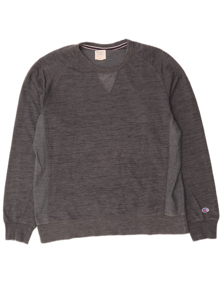 Champion Herre Sweatshirt Jumper XL Grå Flecked Bomuld