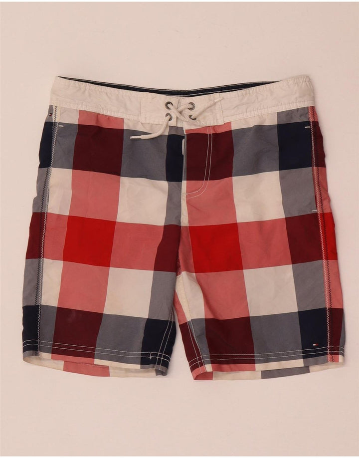 Tommy Hilfiger Boys Swimming Shorts 13-14 Years Multicoloured Check