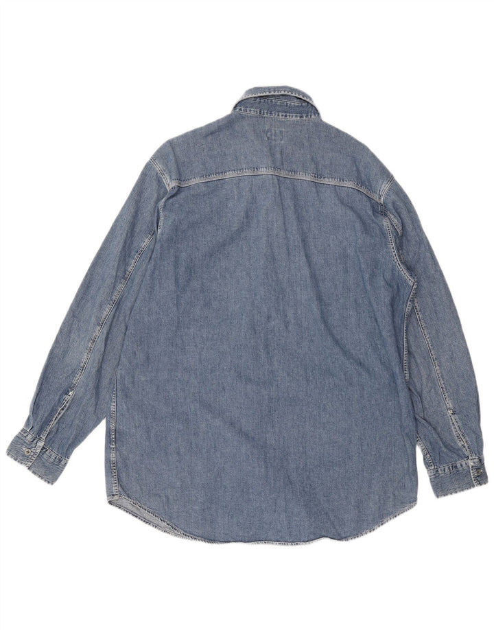 Calvin Klein Mens Denim Shirt Large Blue Cotton