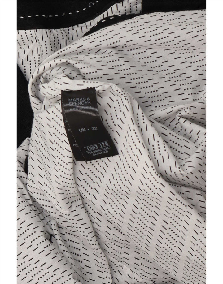 Marks & Spencer Damen 3-Knopf-Blazerjacke UK 22 3XL Graues Leinen