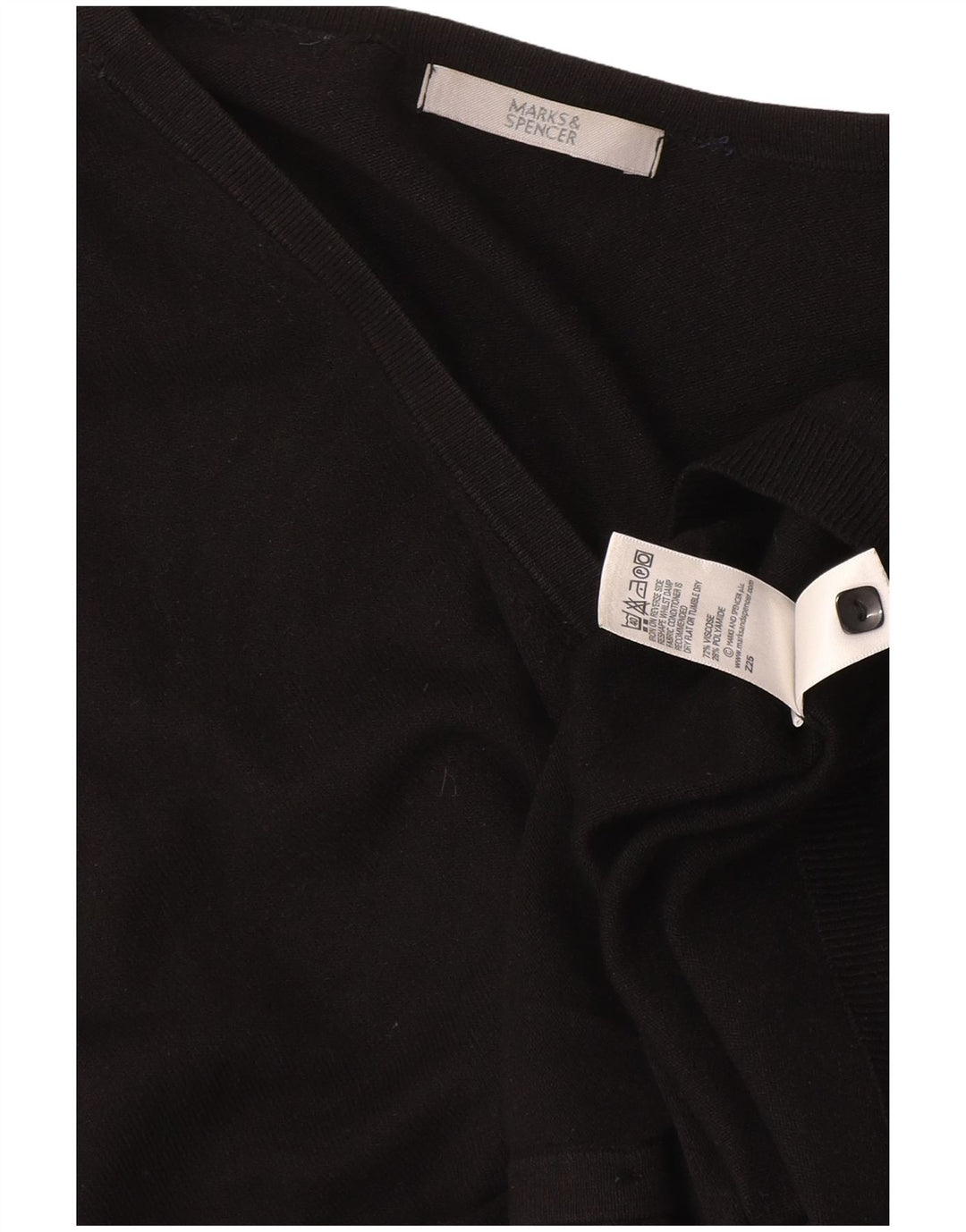 Marks & Spencer Womens Cardigan Sweater UK 14 Medium Black Viscose