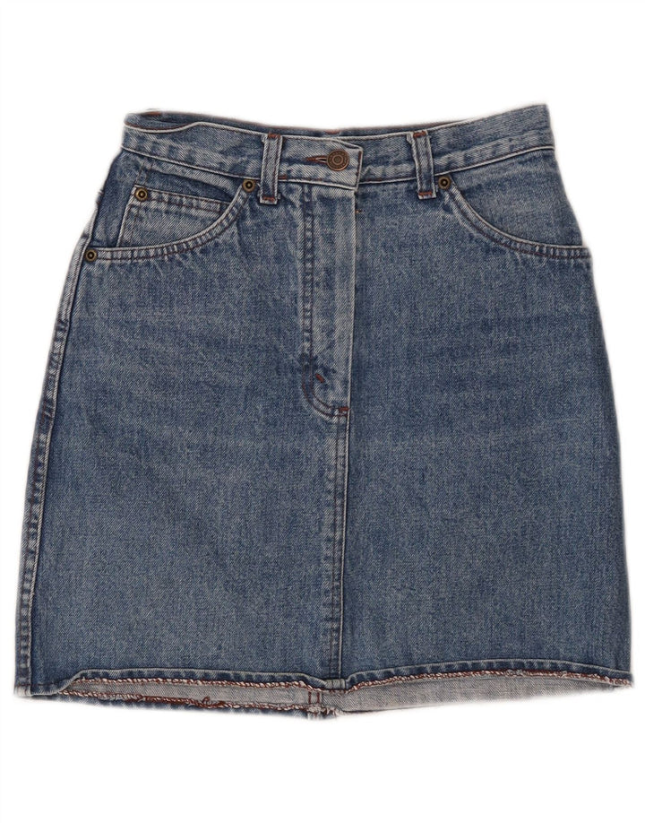 Carrera Womens Denim Skirt IT 42 Medium W25  Blue Cotton