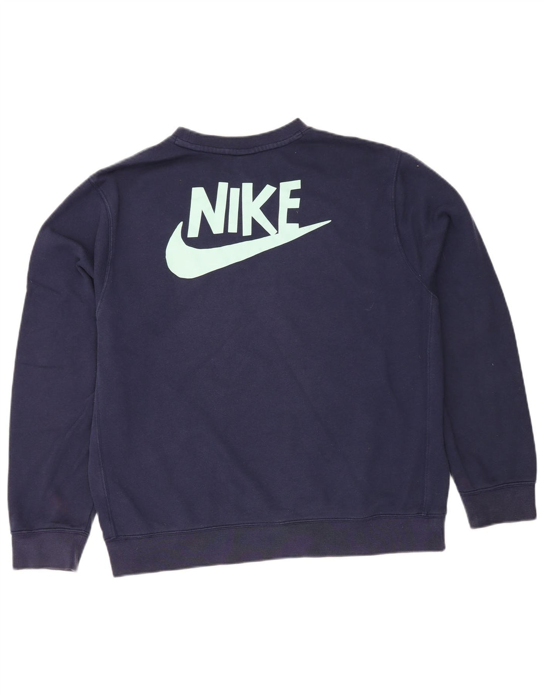 Nike Hombre Sudadera con gráfico tipo jersey de algodón azul marino mediano