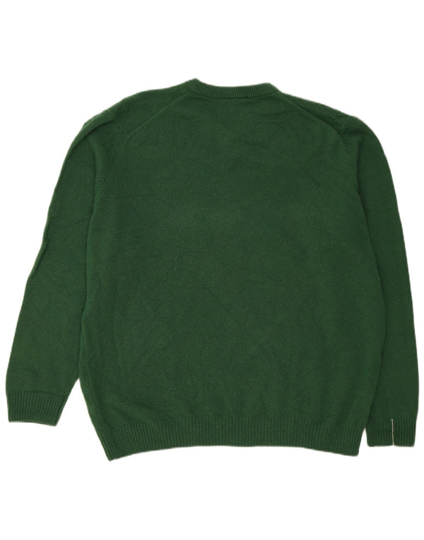 Lacoste Herre Classic Fit V-hals sweater str. 7 2XL Grøn uld