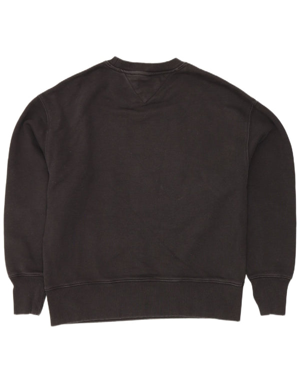 Felpa grafica da uomo Tommy Hilfiger Maglione piccolo cotone nero