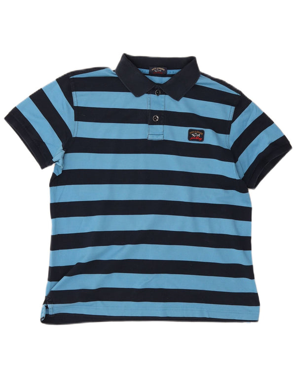 Polo da uomo Paul & Shark a righe blu medio