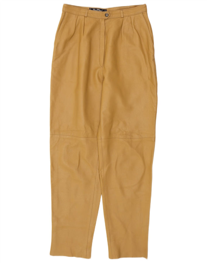 RAY MARJORY Dame Pegged Læderbukser IT 42 Medium W28 L30 Khaki