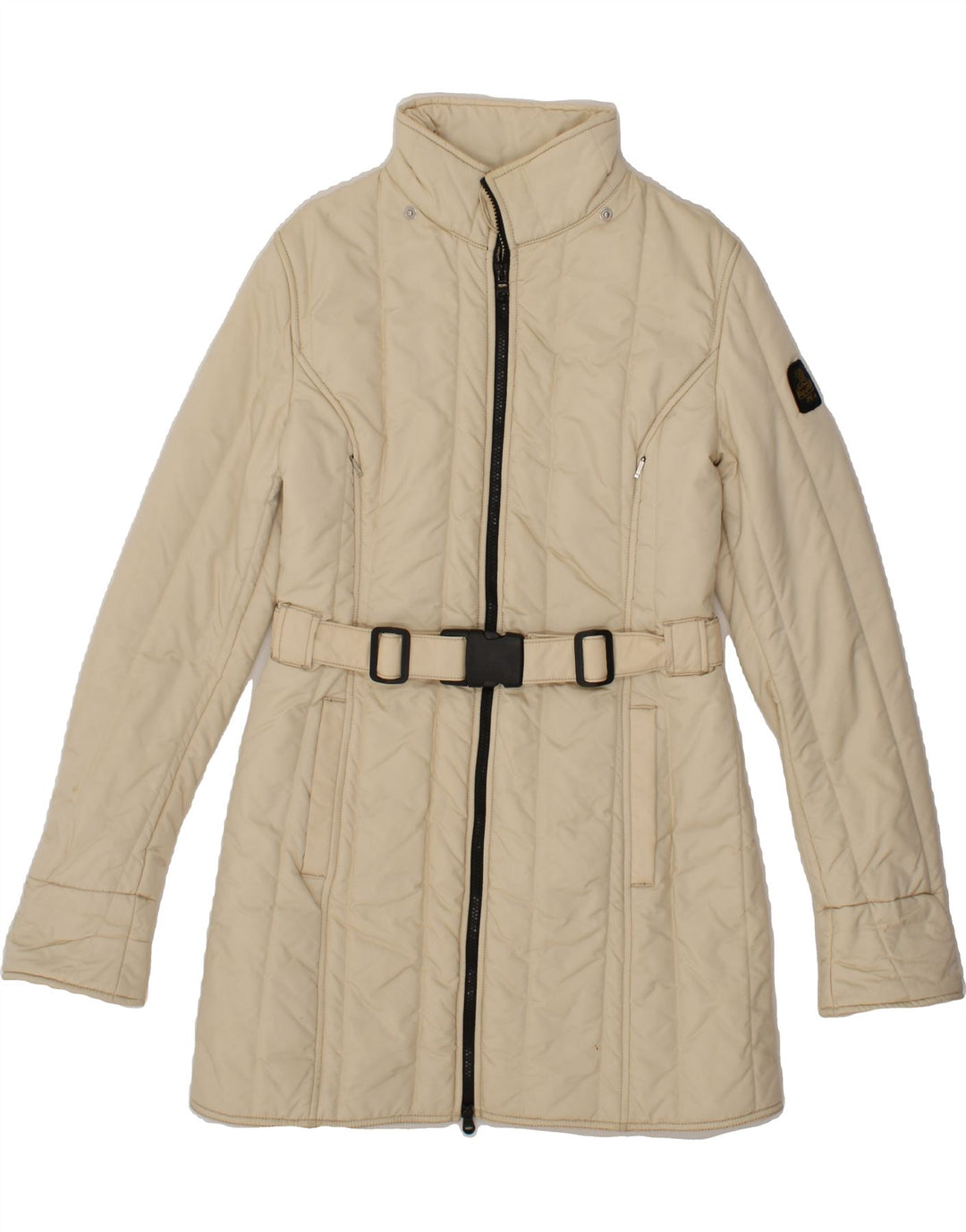 REFRIGIWEAR Womens Windbreaker Coat UK 18 XL Beige Polyamide Vintage Refrigiwear and Second-Hand Refrigiwear from Messina Hembry 