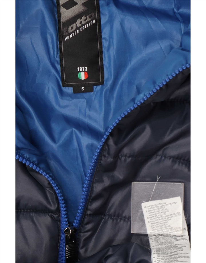 Lotto Veste matelassée à capuche pour homme UK 36 Small Bleu marine Polyester