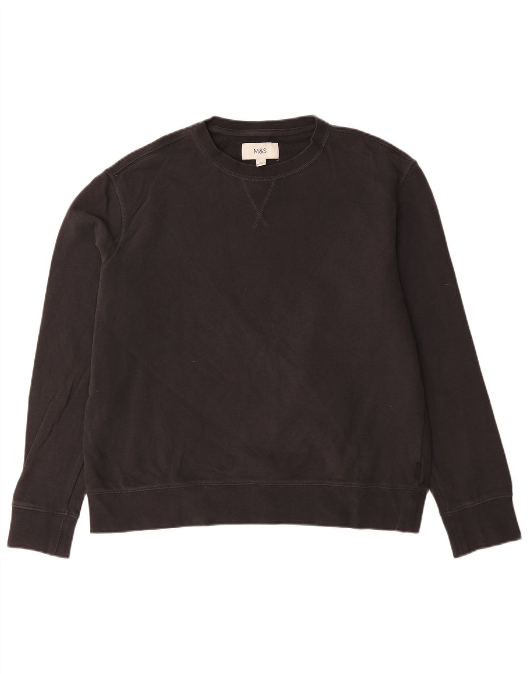 Marks & Spencer Mens Sweatshirt Jumper Large Black Cotton
