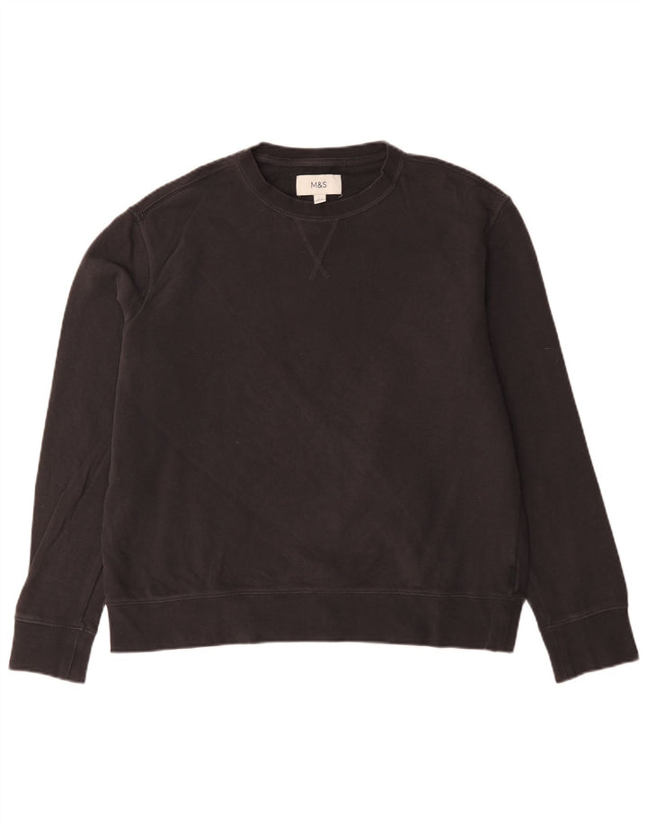 Marks & Spencer Mens Sweatshirt Jumper Large Black Cotton
