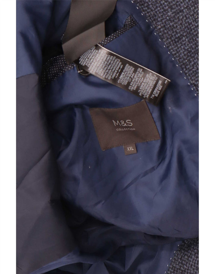 Marks & Spencer Manteau Homme UK 44 2XL Bleu Marine Polyester