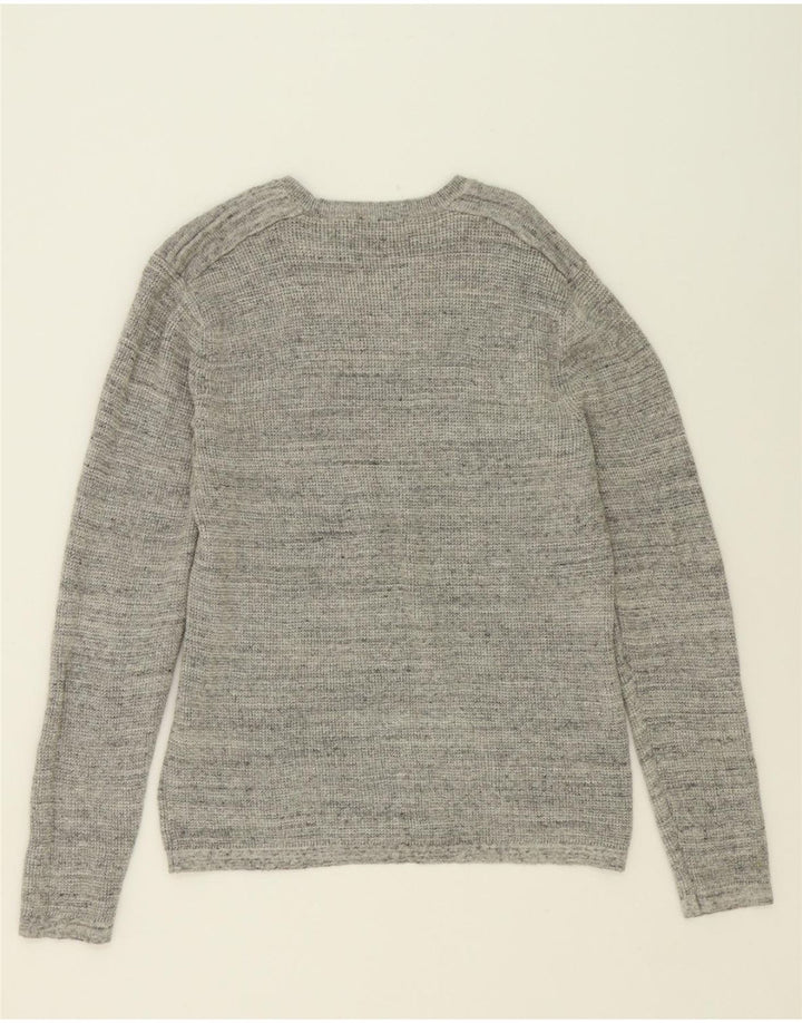 MICHAEL KORS Womens Crew Neck Jumper Sweater UK 14 Medium Grey Flecked Vintage Michael Kors and Second-Hand Michael Kors from Messina Hembry 