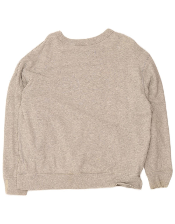 Adidas Herre Loose Fit Sweatshirt Jumper Medium Grey Flecked Bomuld
