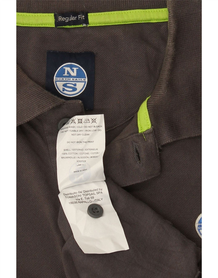 Camisa polo masculina de ajuste regular NORTH SAILS 2XL algodão cinza