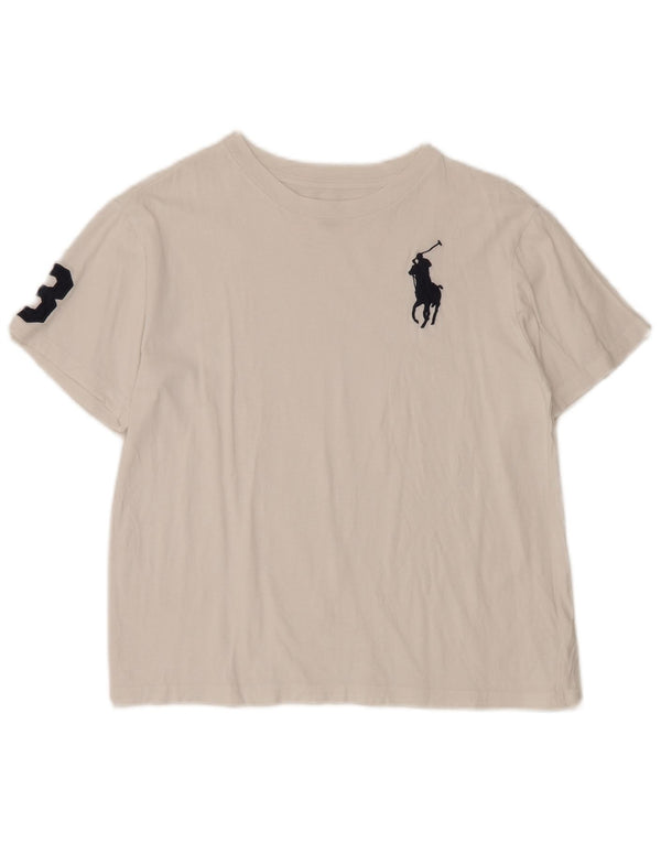 Polo Ralph Lauren drenge grafisk t-shirt top 14-15 år stor hvid bomuld