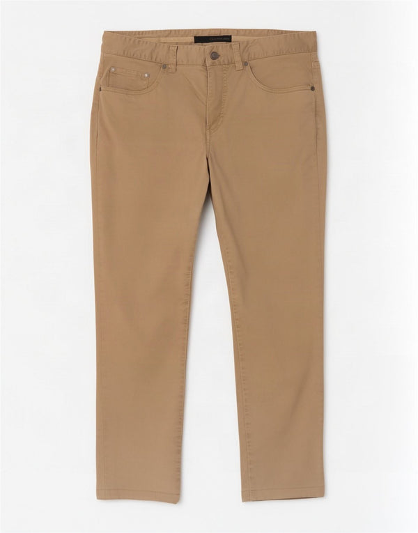 Calvin Klein Pantalon décontracté droit pour homme W33 L29 Kaki Coton