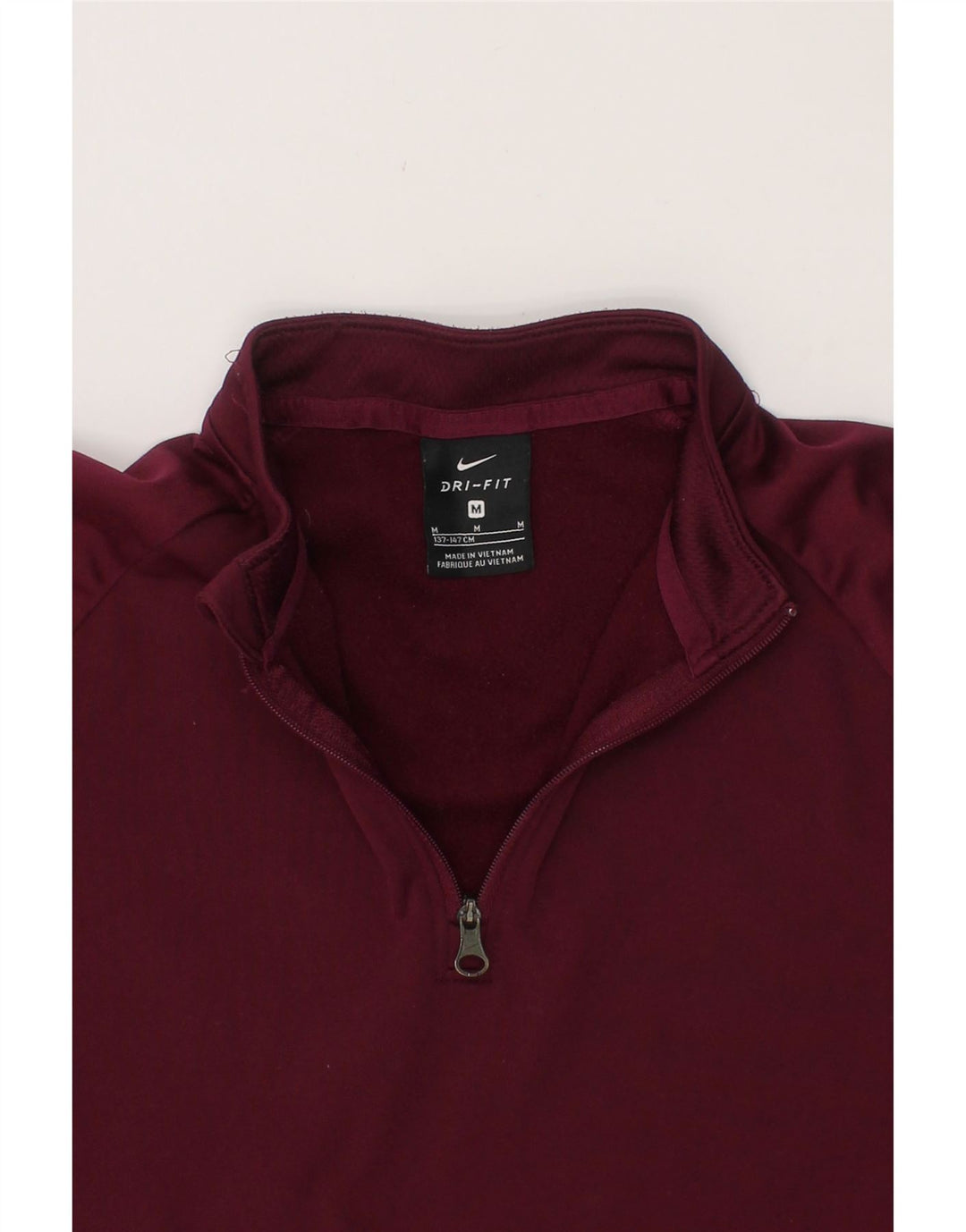 NIKE Boys Zip Neck Pullover Tracksuit Top 10-11 Years Medium  Burgundy Vintage Nike and Second-Hand Nike from Messina Hembry 
