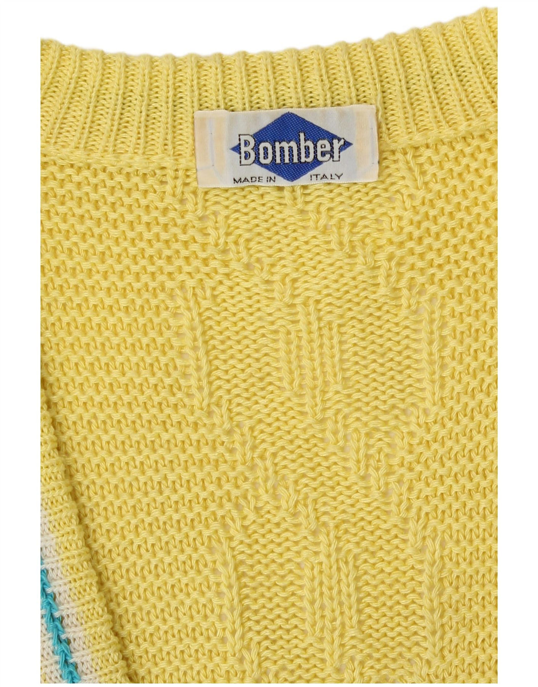 Vintage Mens Cardigan Sweater Medium Yellow