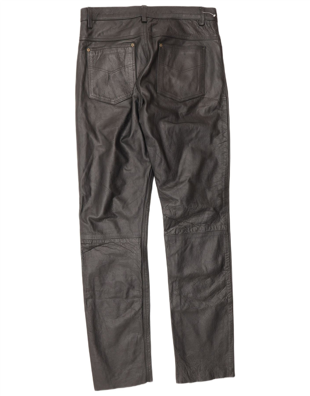 Vintage Mens Leather Trousers W34 L34 Black