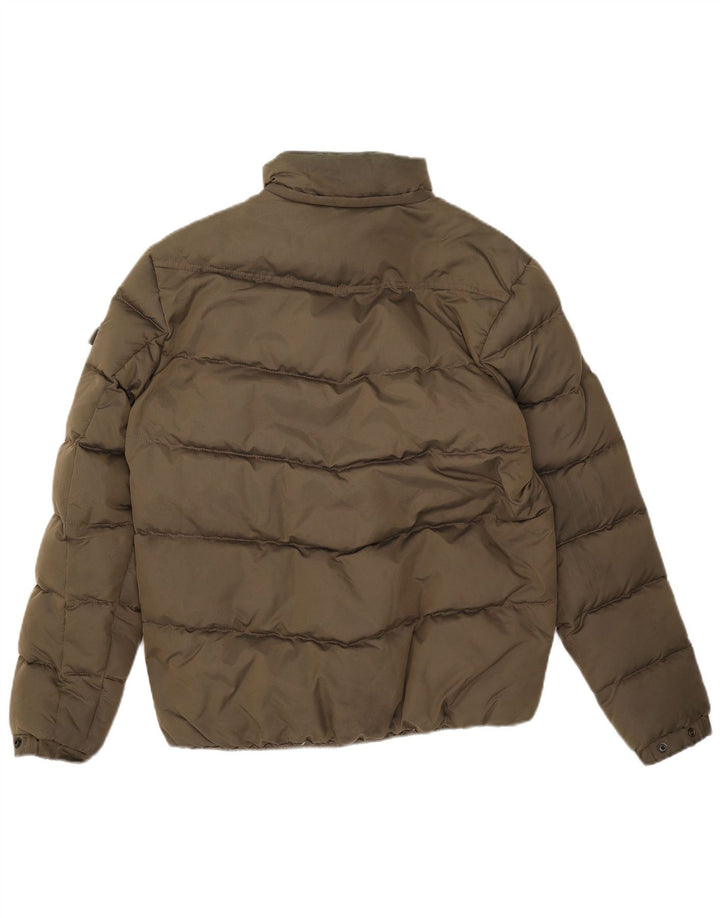 Replay Mens Padded Jacket UK 38 Medium Khaki Polyamide