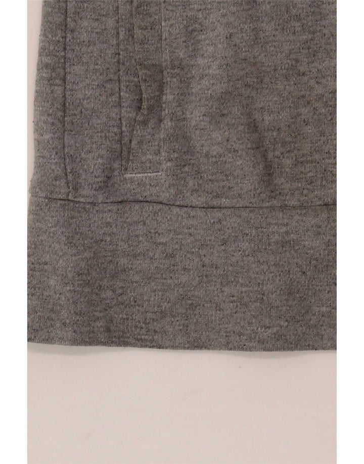 Adidas Womens Regular Fit Tracksuit Top Jacket UK 8 Small Grey Cotton