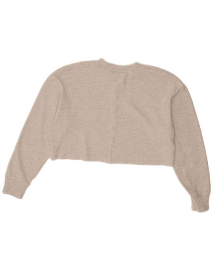 Damska bluzka Zara Crop Top UK 14 średni beż