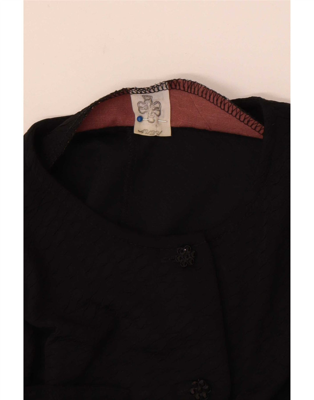 Vintage Womens Shirt Blouse UK 12 Medium Black