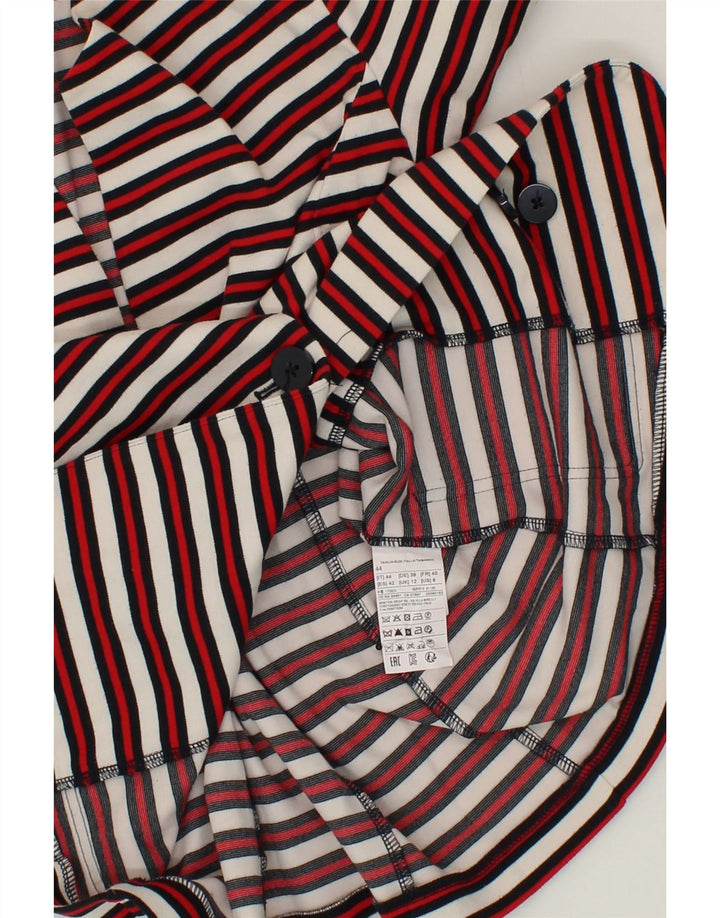 BENETTON Womens 1 Button Blazer Jacket IT 44 Medium Red Striped Polyester Vintage Benetton and Second-Hand Benetton from Messina Hembry 