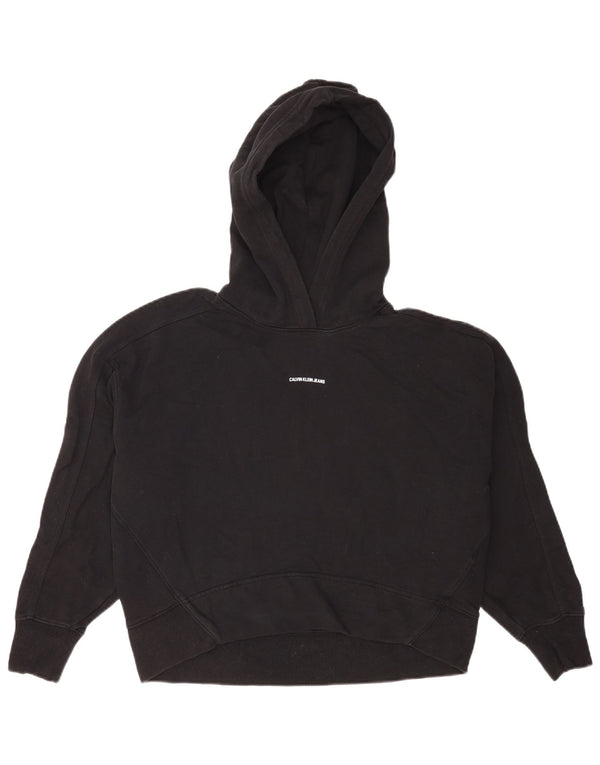 Calvin Klein Jeans Herren Loose Fit Kapuzenpullover Small Schwarz Baumwolle