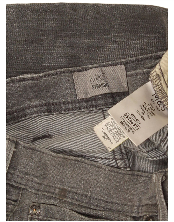 Marks & Spencer Mens Straight Jeans W40 L29 Grey Cotton