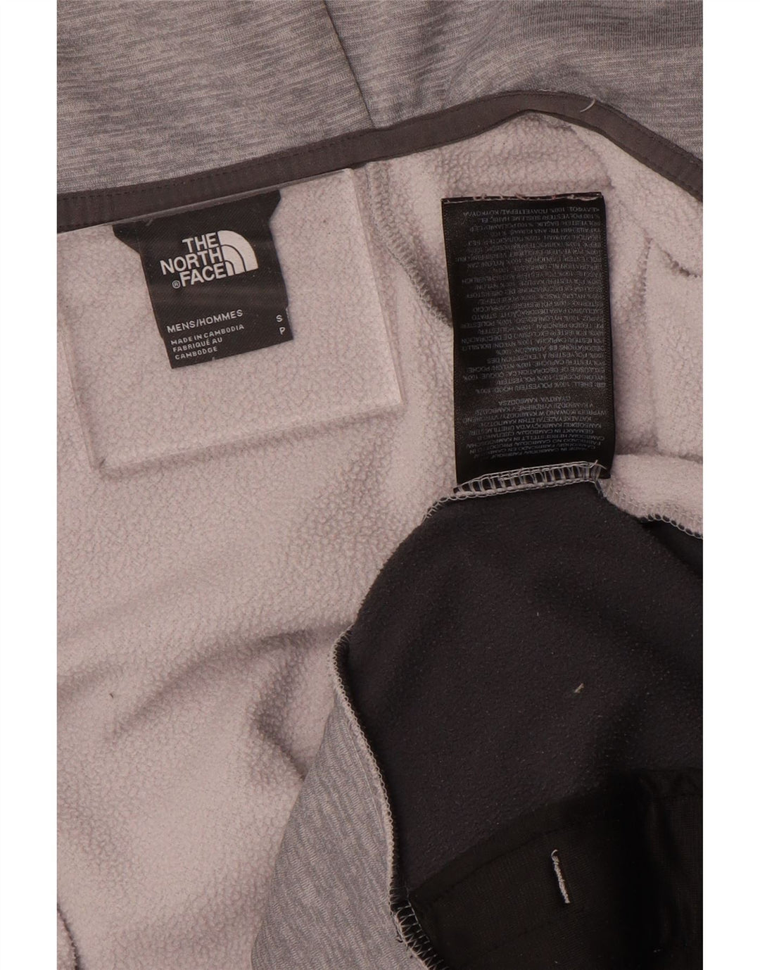 The North Face Mens Zip Hoodie Sweater Small Grey Flecked Polyester