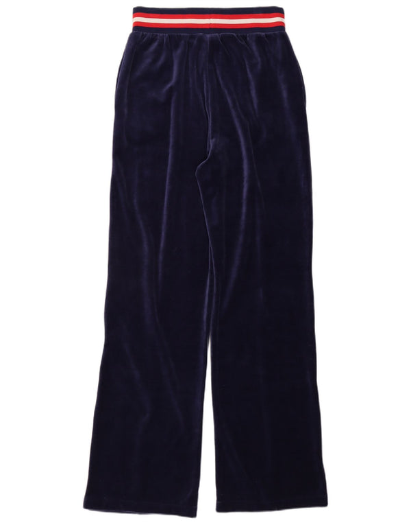 Pantaloni da tuta da donna Fila a gamba larga UK 12 Medium Navy Blue Colourblock