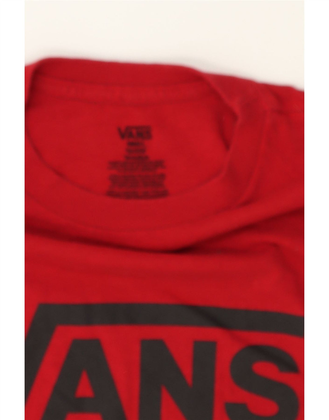 VANS Mens Graphic T-Shirt Top Small Red Vintage Vans and Second-Hand Vans from Messina Hembry 