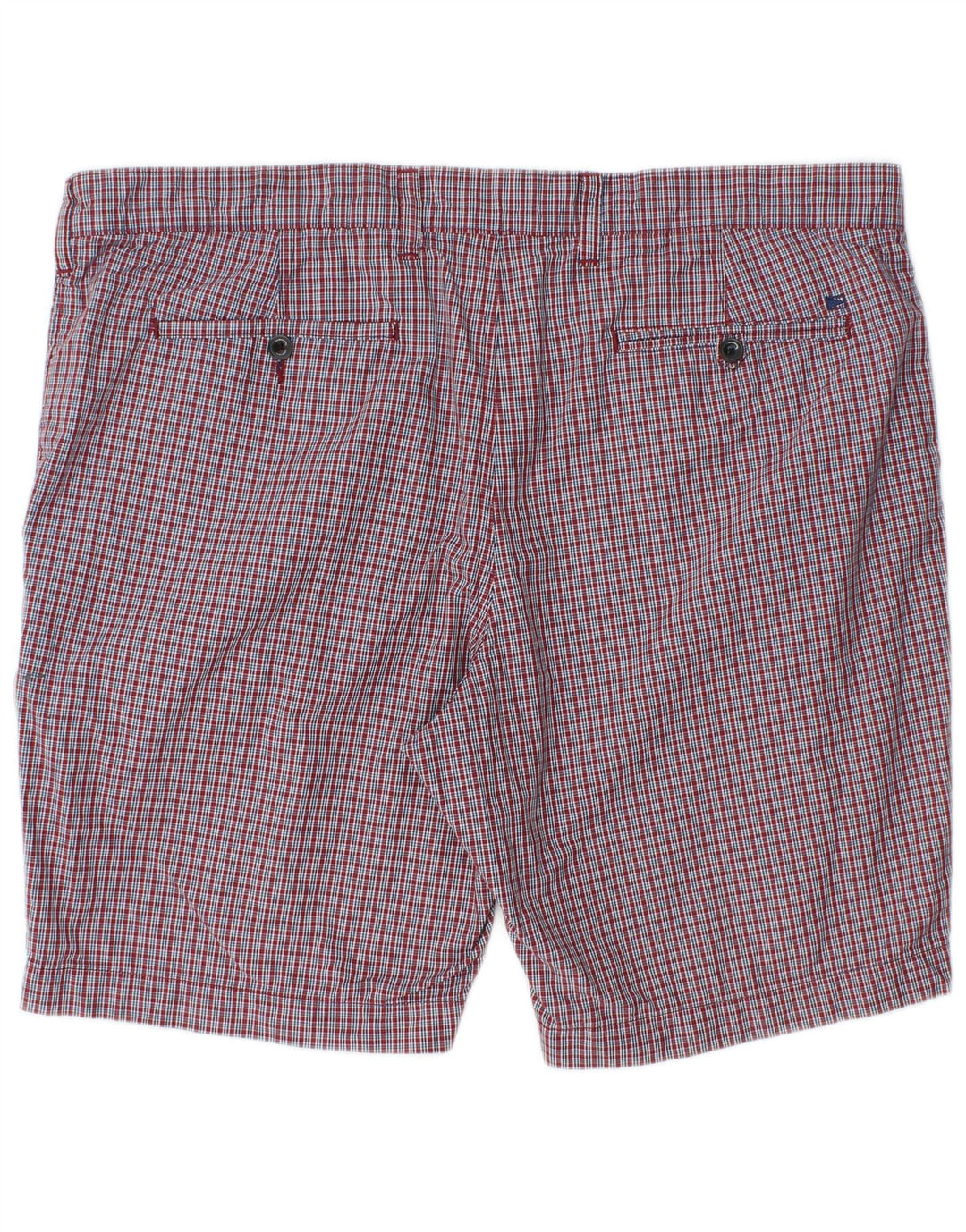 MARKS & SPENCER Mens Chino Shorts W40 XL  Red Check Cotton