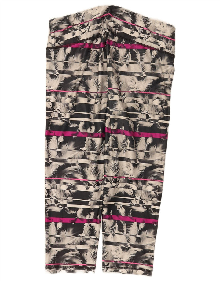 Puma Womens Abstract Pattern Capri Leggings UK 14 Large Multicoloured
