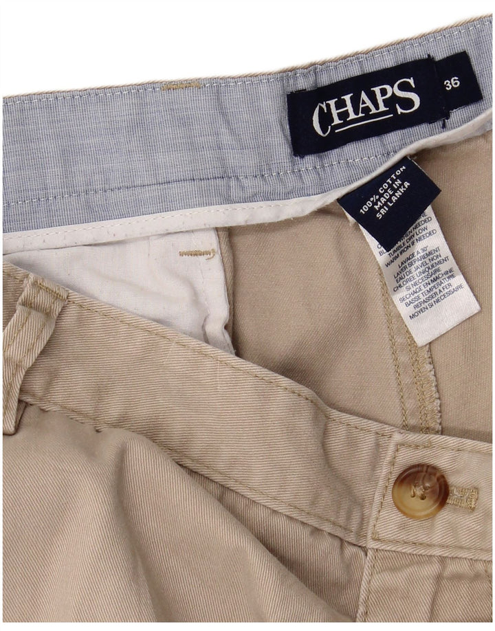 CHAPS Mens Chino Shorts W36 Large Beige Cotton