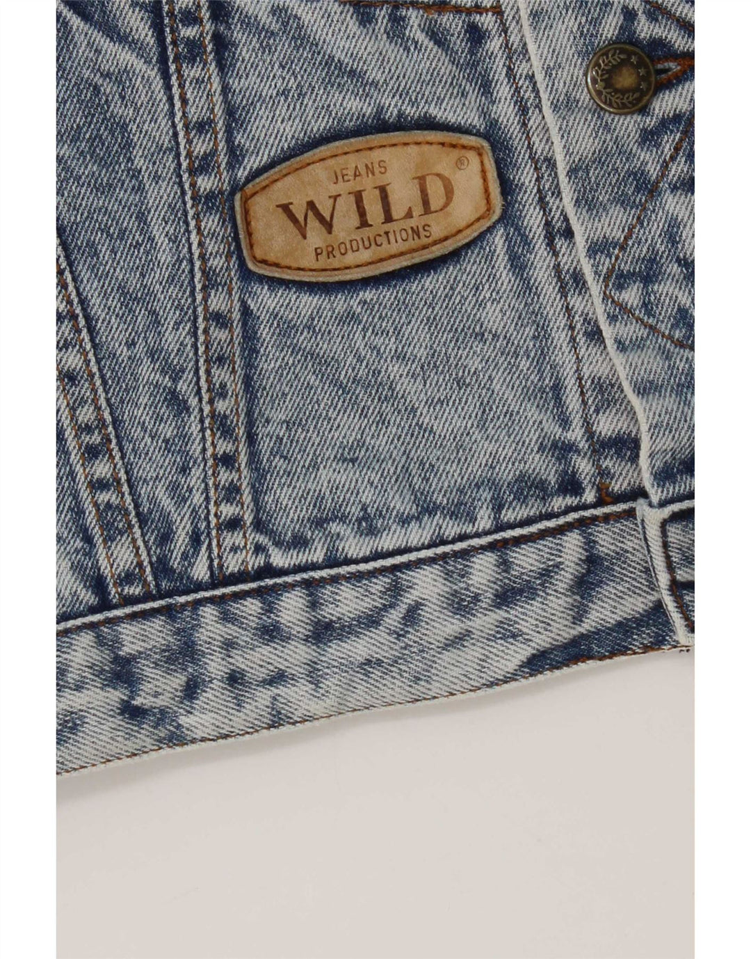 Wild Men Denim Jacket UK 38 Medium Blue Cotton