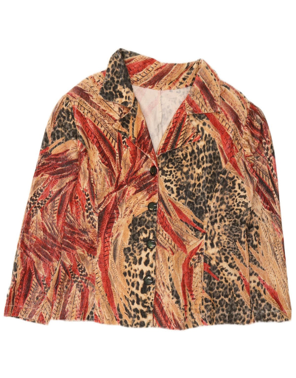 Vintage Womens 4 Button Blazer Jacket UK 10 Small Multicoloured