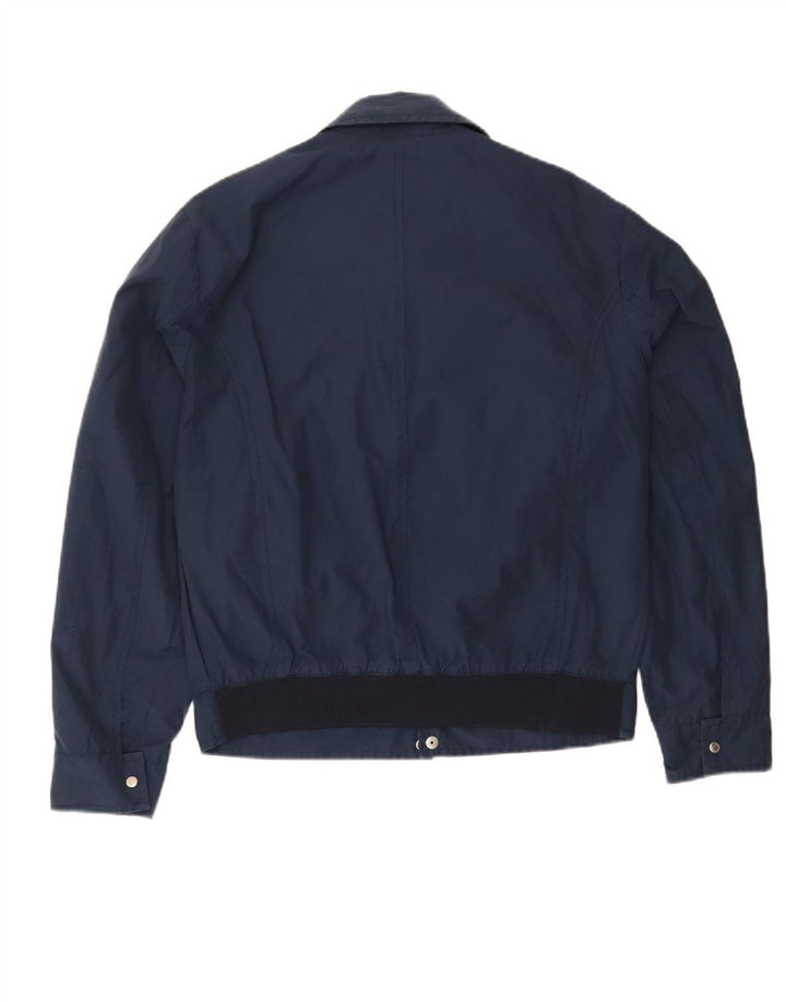 FRED PERRY Herren Bomberjacke UK 40 Große marineblaue Baumwolle