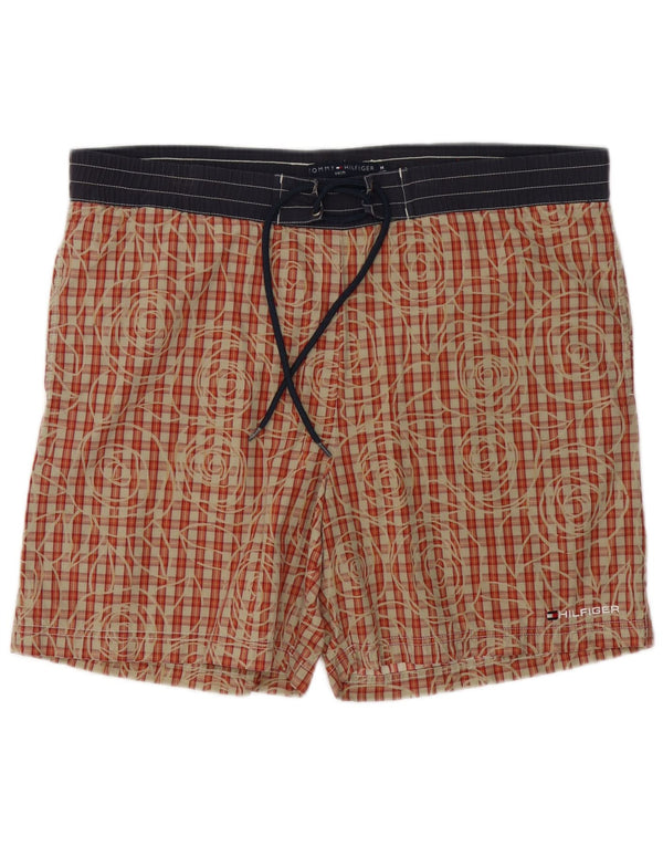Tommy Hilfiger Badeshorts til mænd Medium rød ternet bomuld