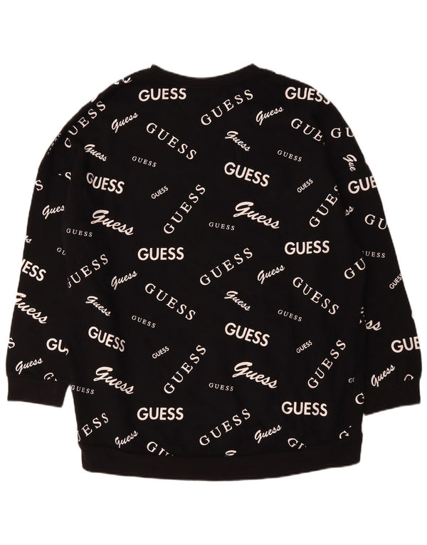 Guess Sweat-shirt surdimensionné graphique pour femme UK 18 XL Noir Coton