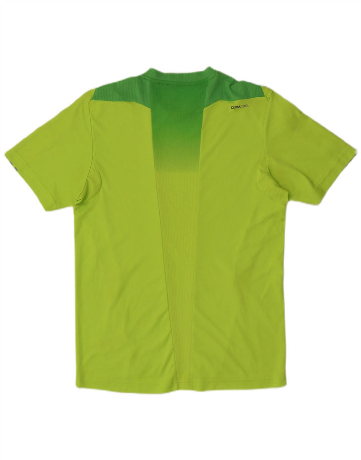 Adidas Homme Climacool T-Shirt Top Vert Moyen Colorblock Polyester
