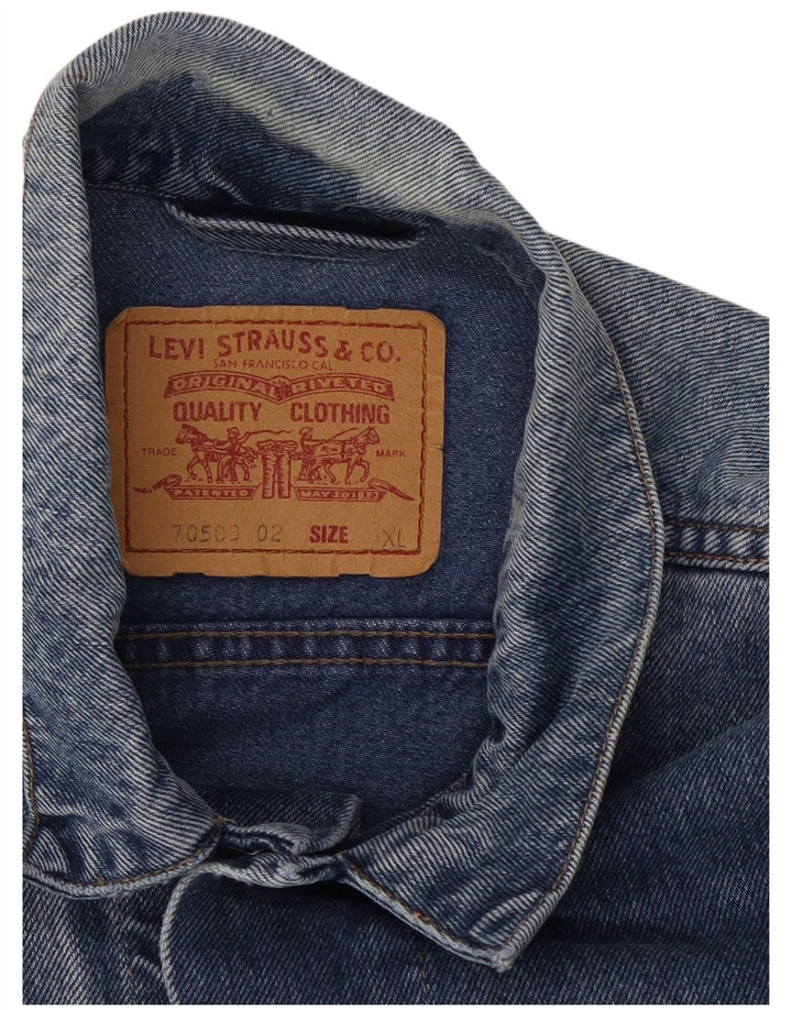 Levi's Mens Denim Jacket UK 42 XL Blue