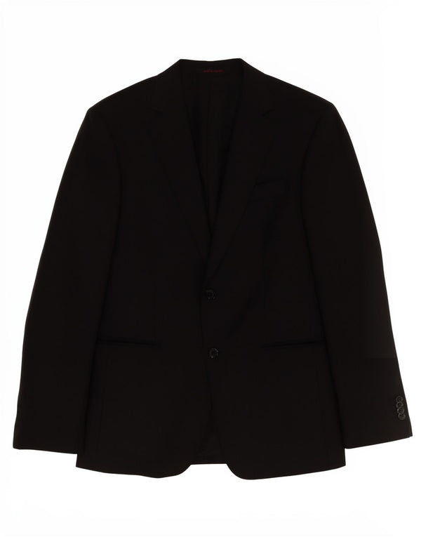Pierre Cardin Mens 2 Button Blazer Jacket UK 38 Medium Black Classic