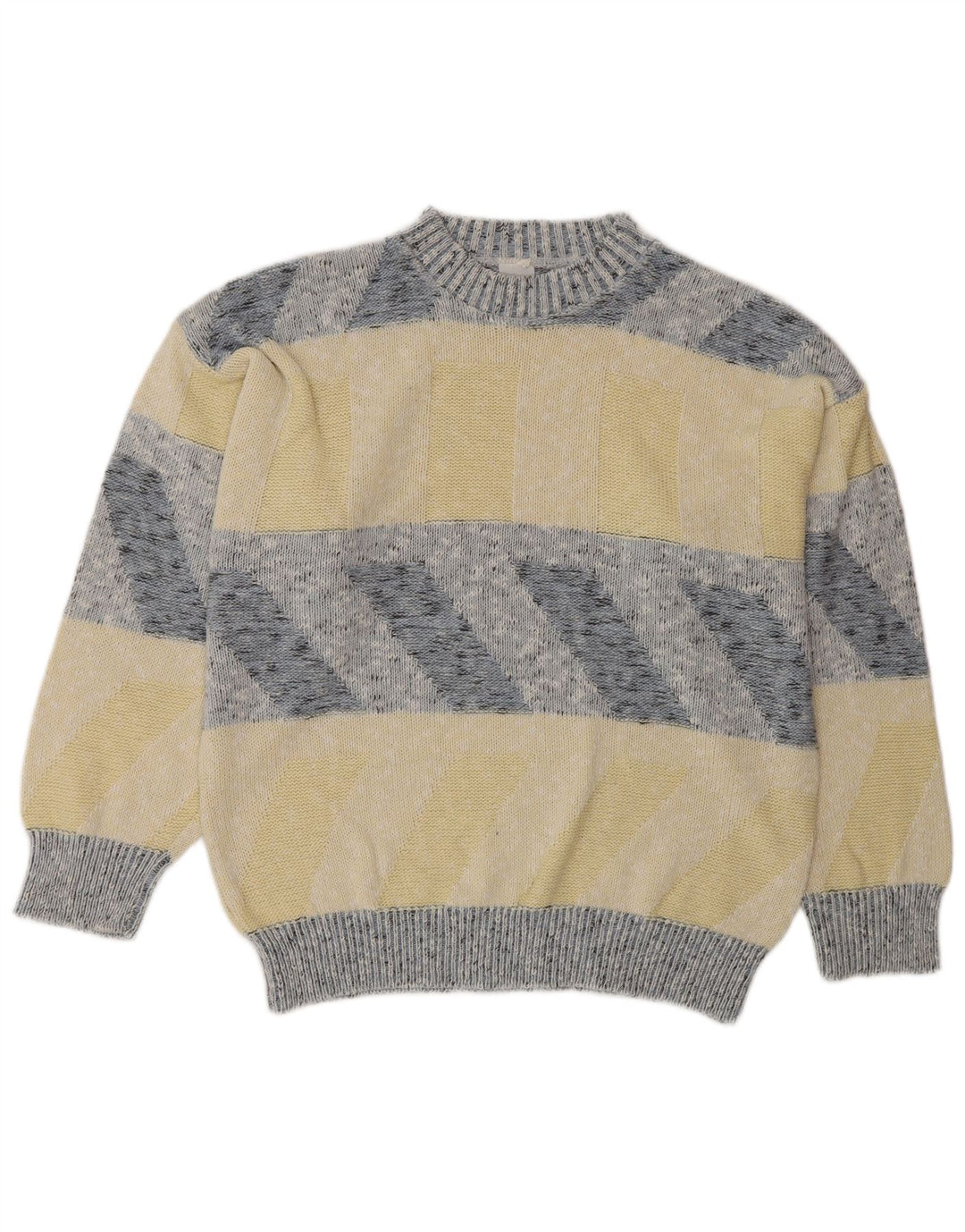 Vintage Mens Crew Neck Jumper Sweater XL Multicoloured Striped