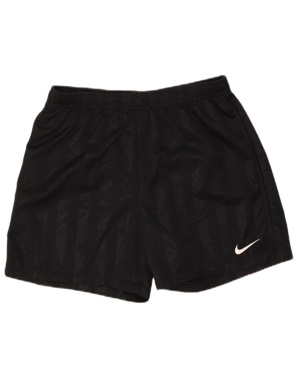 Pantaloncini sportivi da uomo Nike in poliestere a righe nere medie
