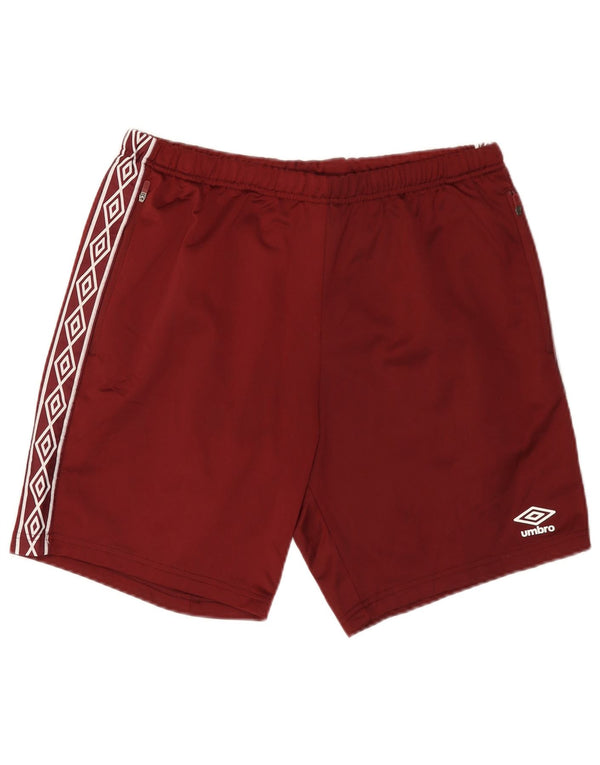 Umbro Mens Graphic Sport Shorts Grande Poliéster Borgoña