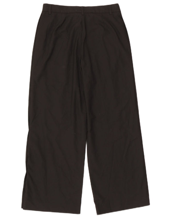 Zara Womens Wide Leg Casual Trousers Small W26 L28 Black Polyester