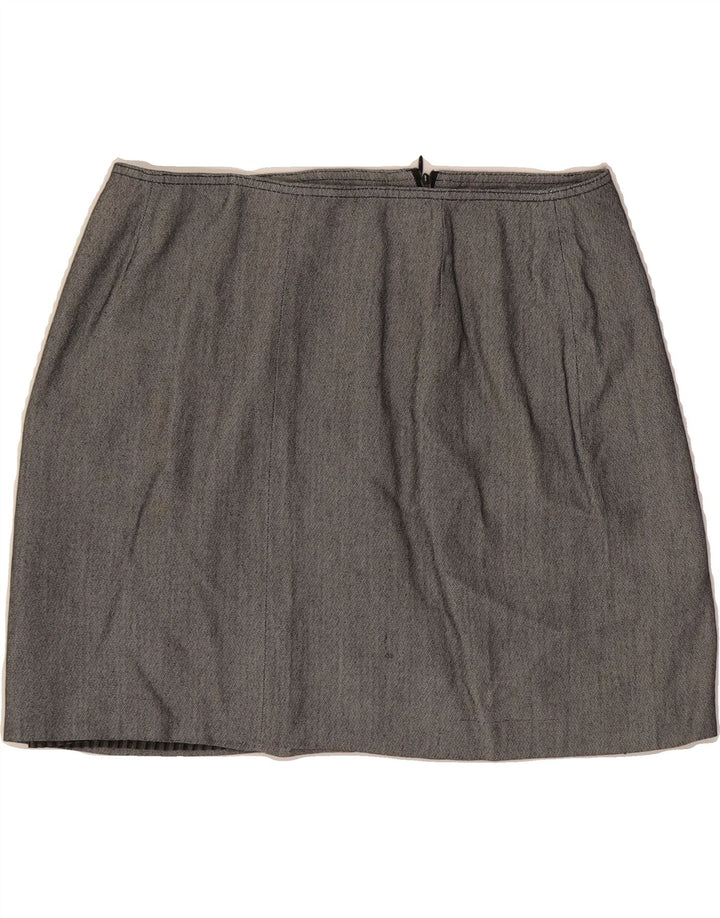 TRUSSARDI Womens Mini Skirt IT 42 Medium W28 Grey Acetate Vintage Trussardi and Second-Hand Trussardi from Messina Hembry 